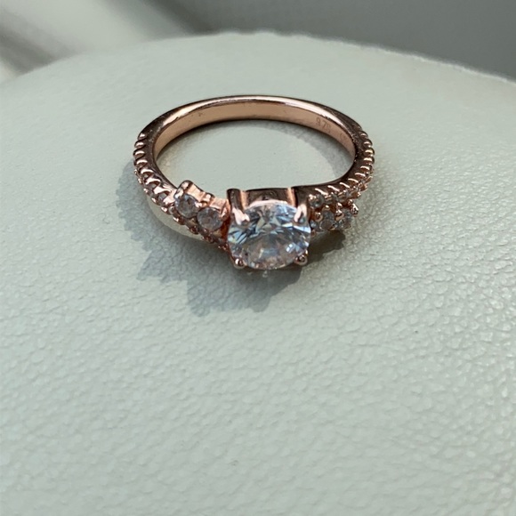 Jewelry - Rose gold over sterling silver and CZ ring